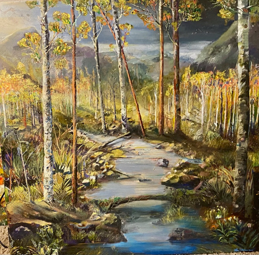 Natural Bridge 40x40 $4200 at Hunter Wolff Gallery